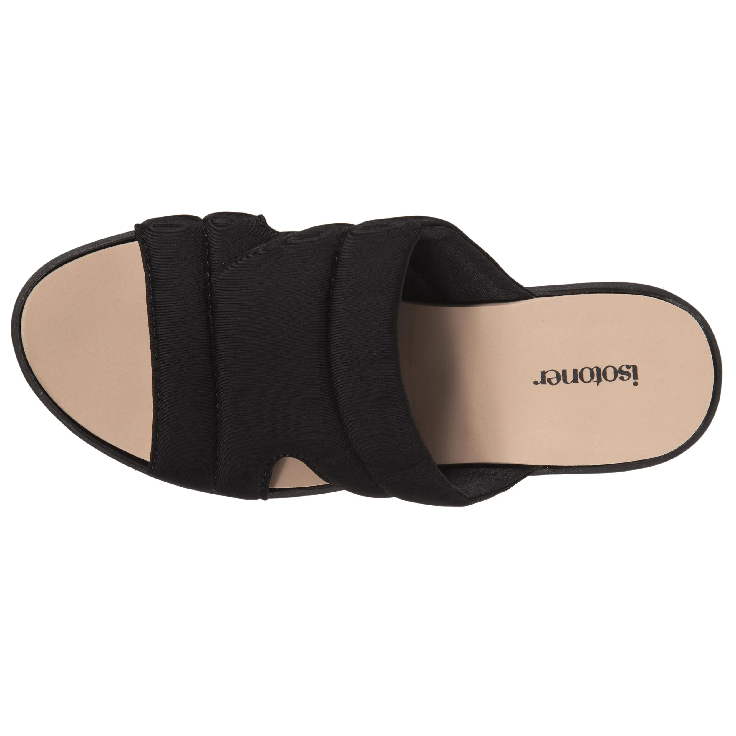 Mules claquettes Femme bandeau noir