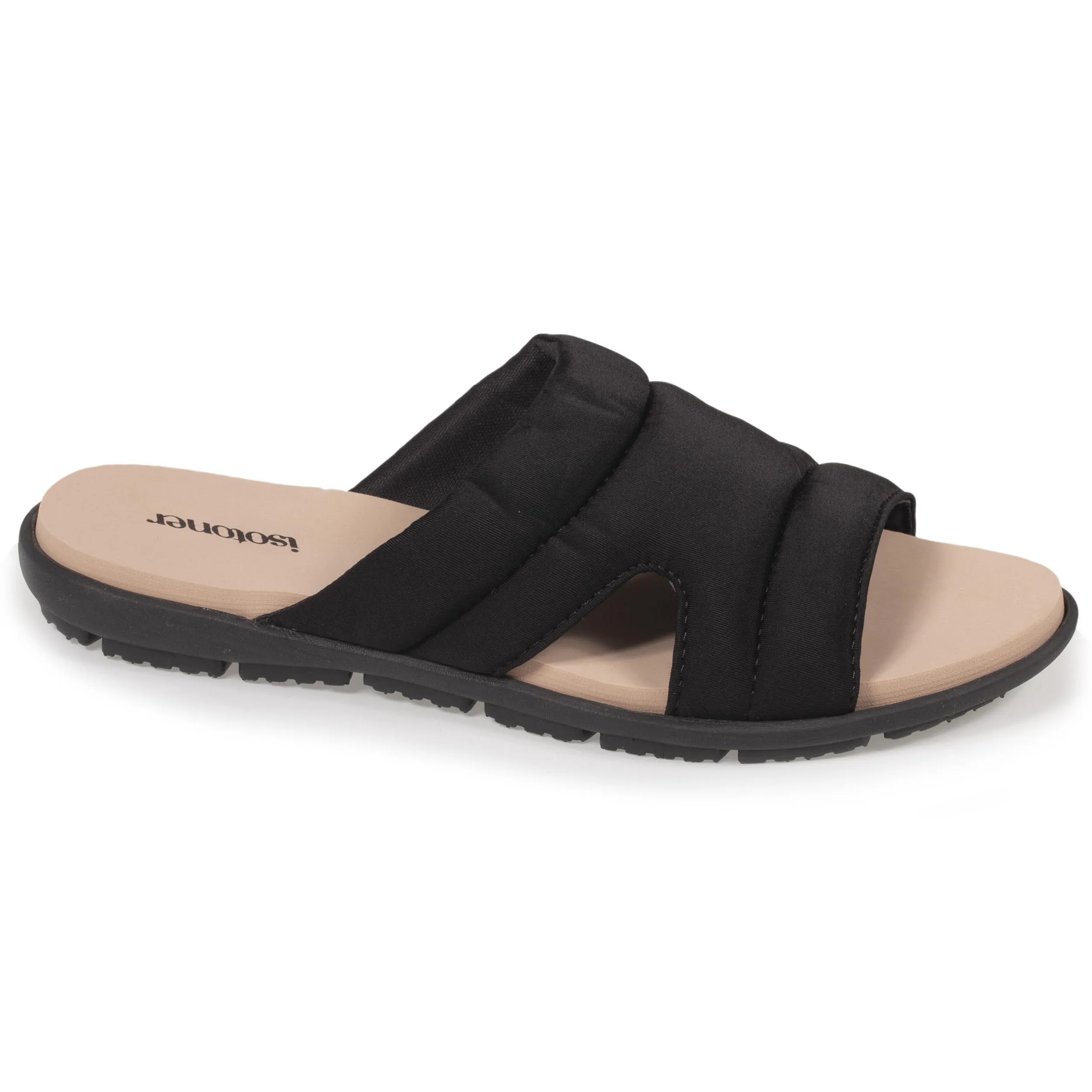 Mules claquettes Femme bandeau noir