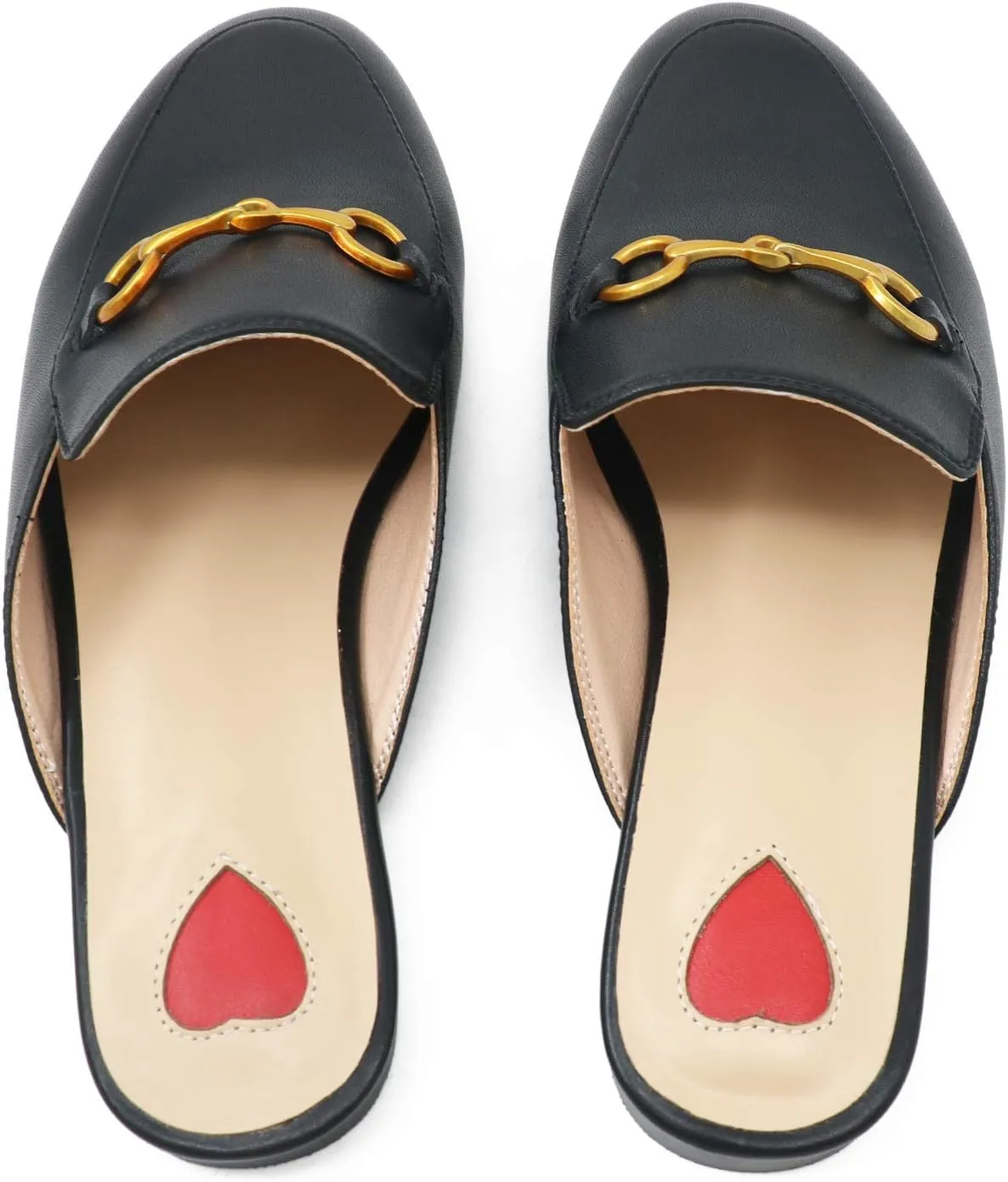 Mules for Women, Round Toe Backless Slip On Mule Flats Loafers Backless Faux Fur Slides Mules Shoes