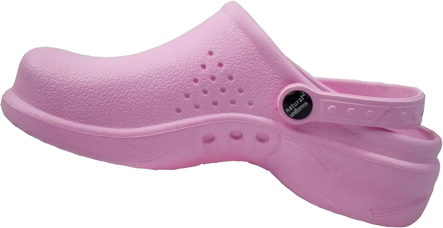 Natural Uniforms Ultralite Women's Clogs with Strap, Nursing Medical Work Mule