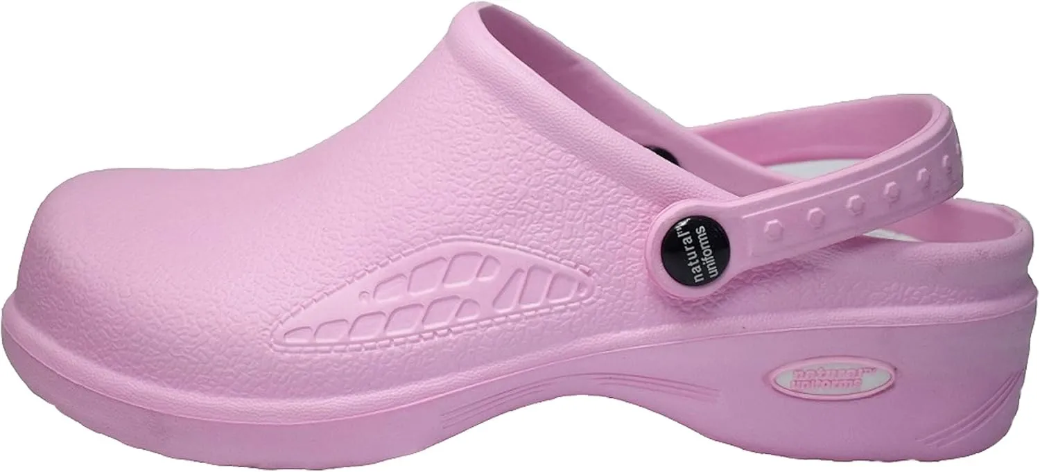 Natural Uniforms Ultralite Women's Clogs with Strap, Nursing Medical Work Mule