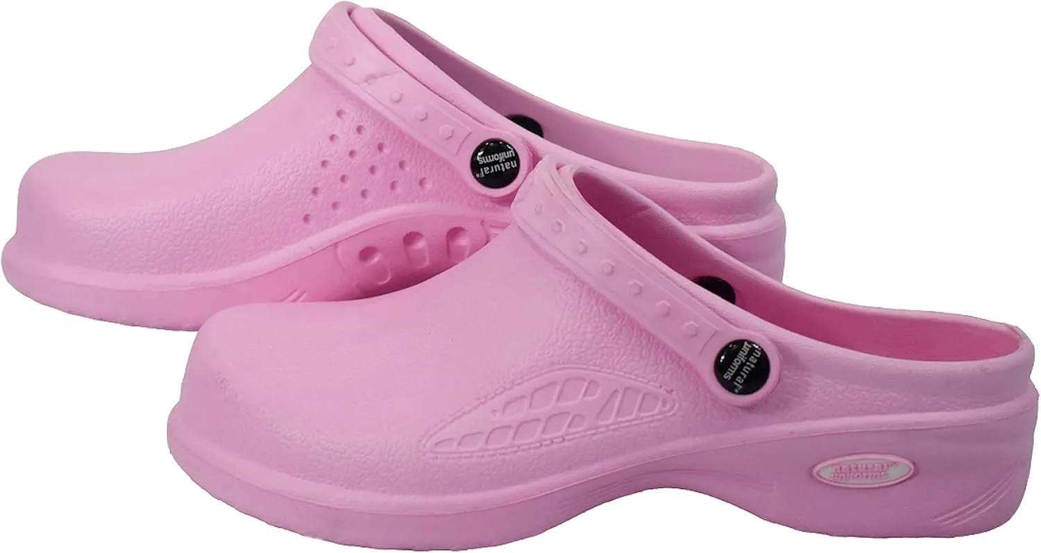 Natural Uniforms Ultralite Women's Clogs with Strap, Nursing Medical Work Mule
