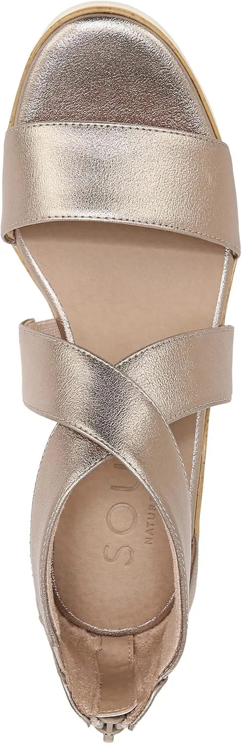 Naturalizer Soul Women's Goodtimes Crisscross Strappy Wedge Sandal