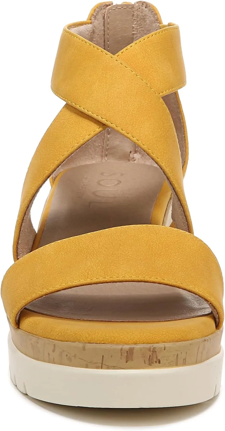 Naturalizer Soul Women's Goodtimes Crisscross Strappy Wedge Sandal