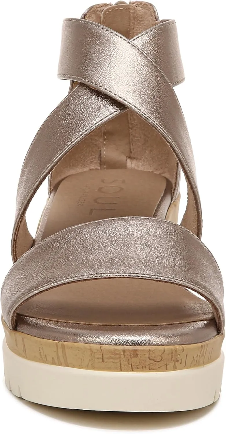 Naturalizer Soul Women's Goodtimes Crisscross Strappy Wedge Sandal