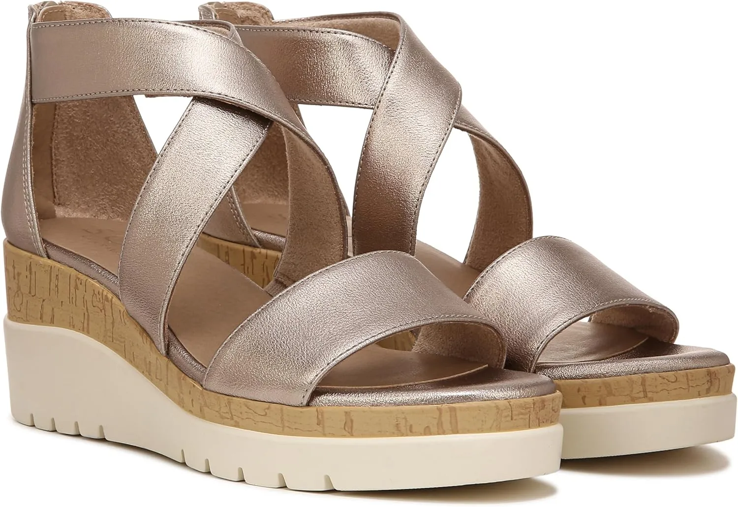 Naturalizer Soul Women's Goodtimes Crisscross Strappy Wedge Sandal