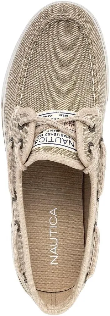 Nautica Men's Casual Boat Shoes, Moc-Toe Loafers with Cushioned Insole, Deck Fashion Sneaker