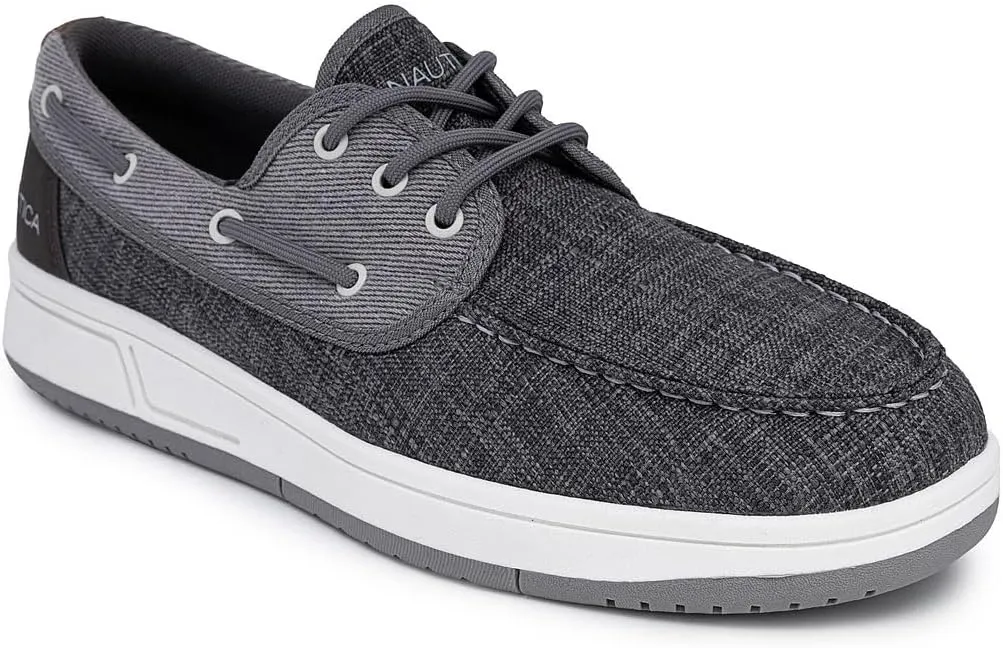 Nautica Men's Casual Boat Shoes, Moc-Toe Loafers with Cushioned Insole, Deck Fashion Sneaker