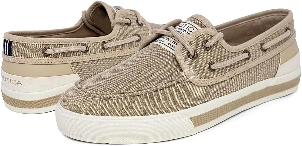 Nautica Men's Casual Boat Shoes, Moc-Toe Loafers with Cushioned Insole, Deck Fashion Sneaker