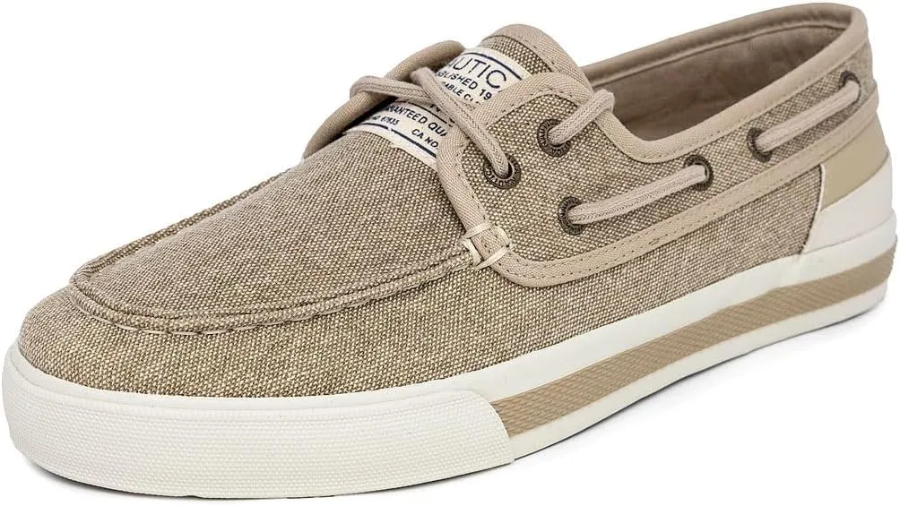 Nautica Men's Casual Boat Shoes, Moc-Toe Loafers with Cushioned Insole, Deck Fashion Sneaker