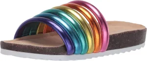 NINA Girl's brigida Sandal, Rainbow Multi, 11 Little Kid