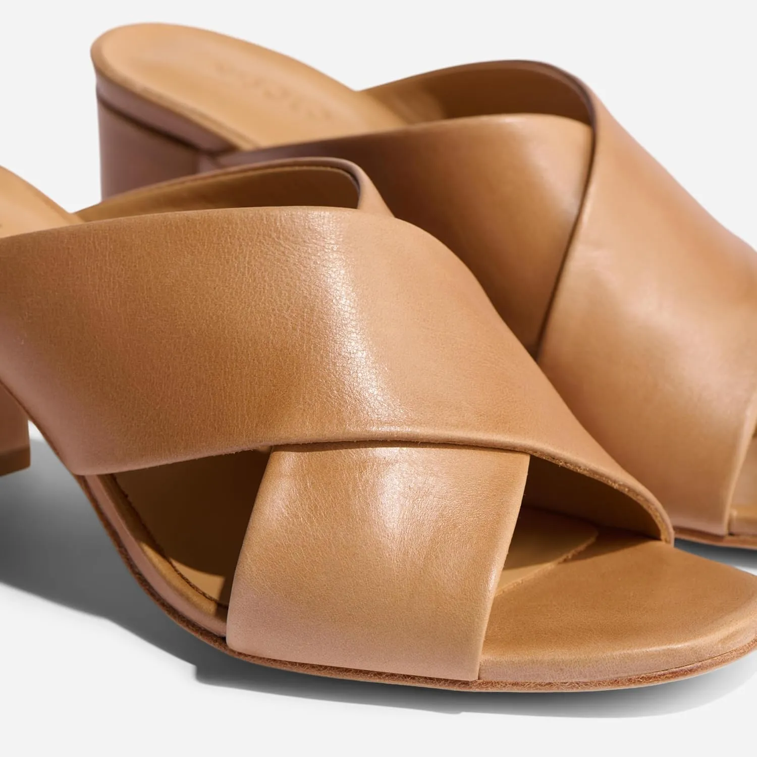 Nisolo Women's Carina Cross Strap Mule Heeled Sandal
