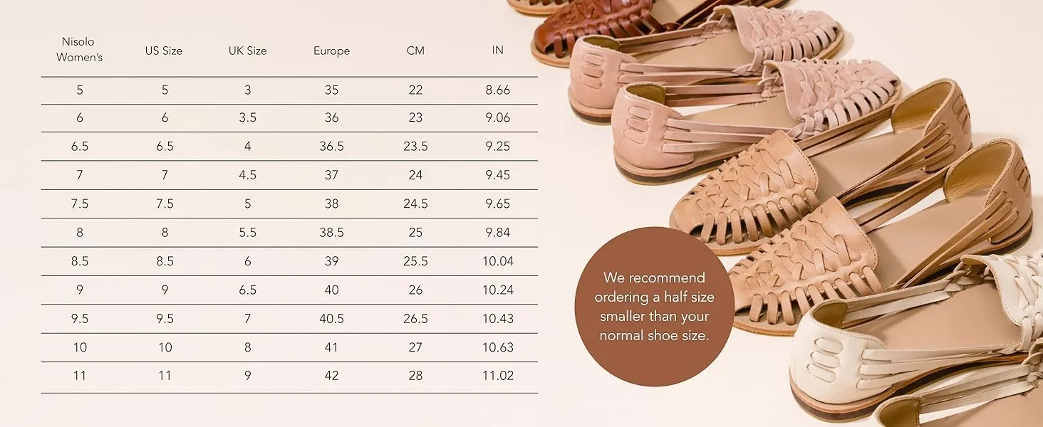 Nisolo Women's Huarache Sandals, Slip-On Comfort, Designed for Casual Everyday Wear, Handwoven & Waterproof Leather, No-Slip Sole