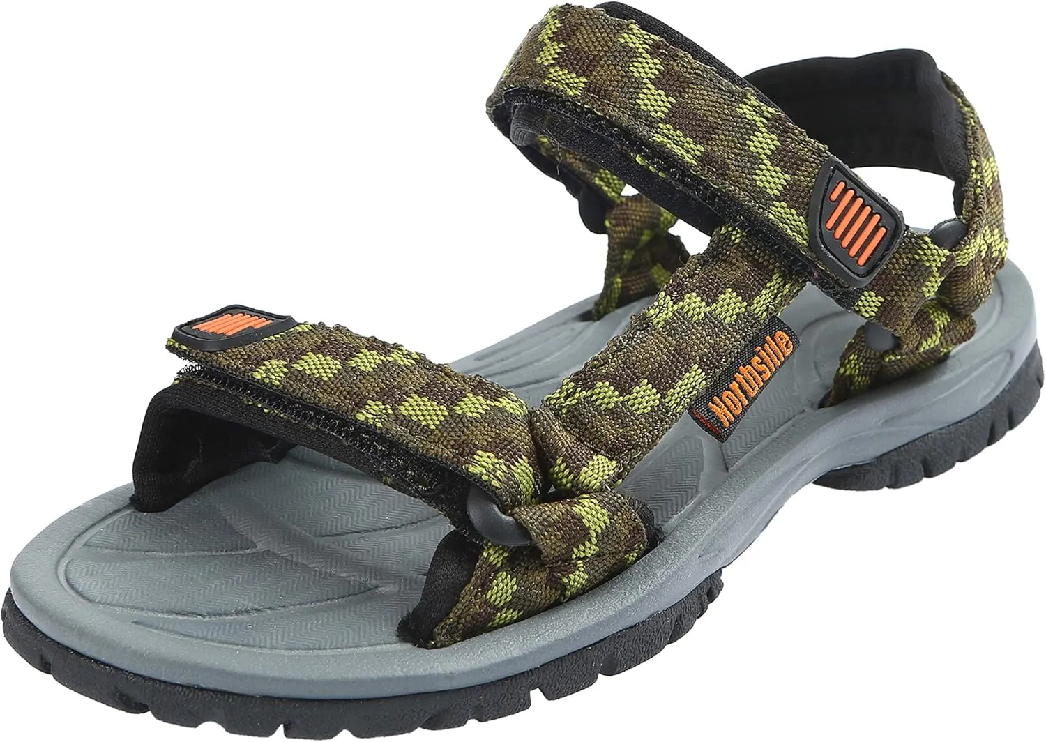 Northside girls Seaview Sandal, Olive/Orange, 6 Toddler US