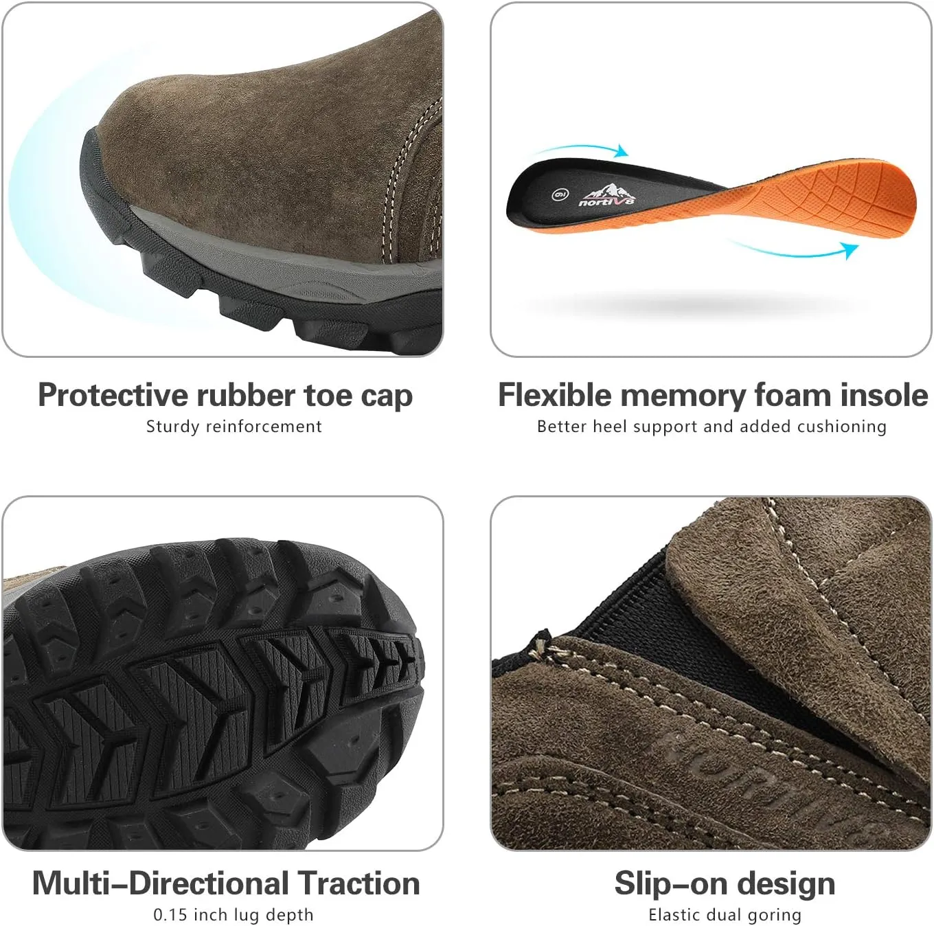 NORTIV 8 Men's Slip On Loafer Walking Shoes