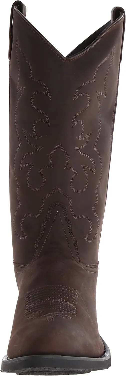 Old West Boots Men's Stitched Cushioned Round Toe Cowboy Western Boots