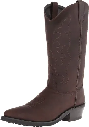 Old West Boots Men's Stitched Cushioned Round Toe Cowboy Western Boots