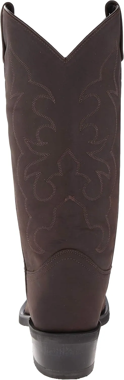 Old West Boots Men's Stitched Cushioned Round Toe Cowboy Western Boots