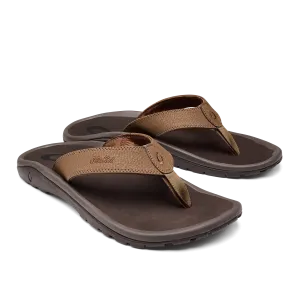 OLUKAI 'OHANA MENS SANDAL - TAN/DARK JAVA