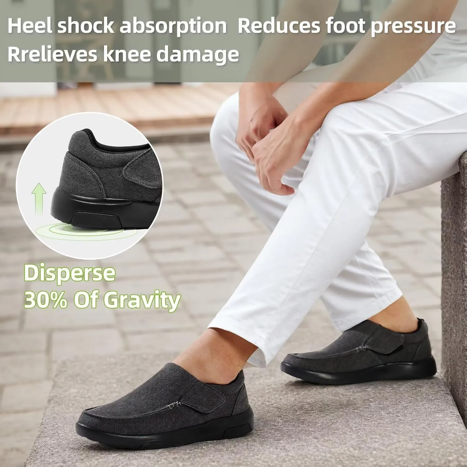 OrthoComfoot Mens Orthopedic Slippers Shoes with Arch Support: Plantar Fasciitis House Slip On Loafers, Comfortable Moccasin Mule Clogs for Indoor Outdoor