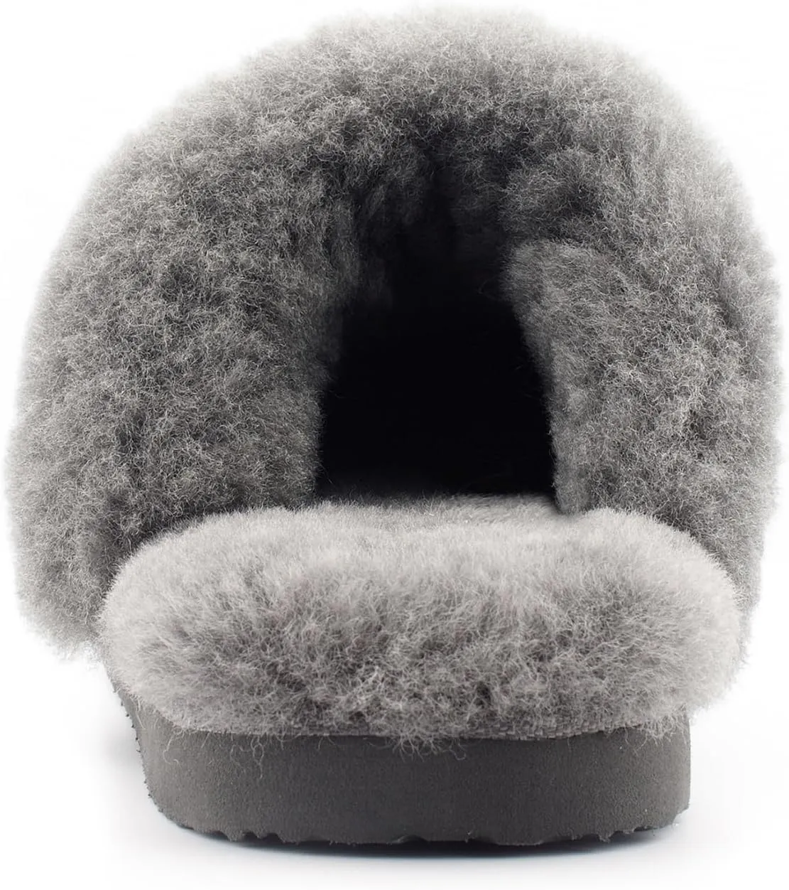 Parfeying Women's Sheepskin House Slippers Indoor Outdoor Shearling Shoes for Women