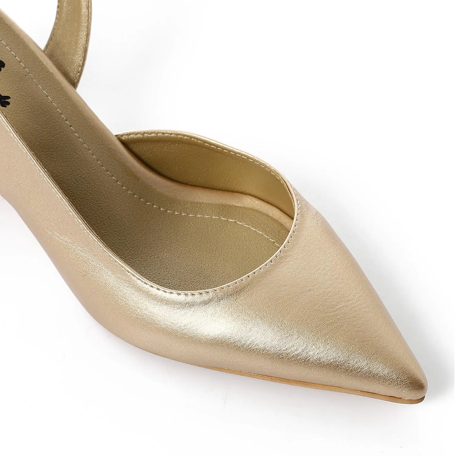 Pointed Toe Block Heels 3cm