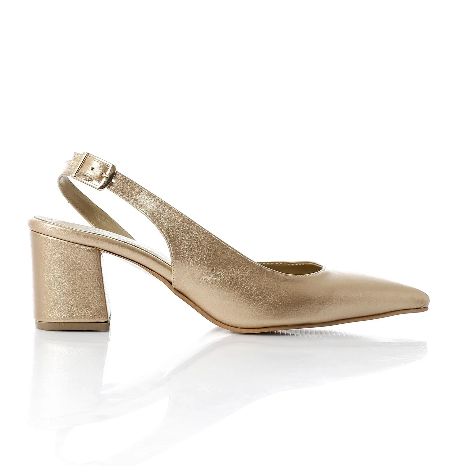 Pointed Toe Block Heels 3cm