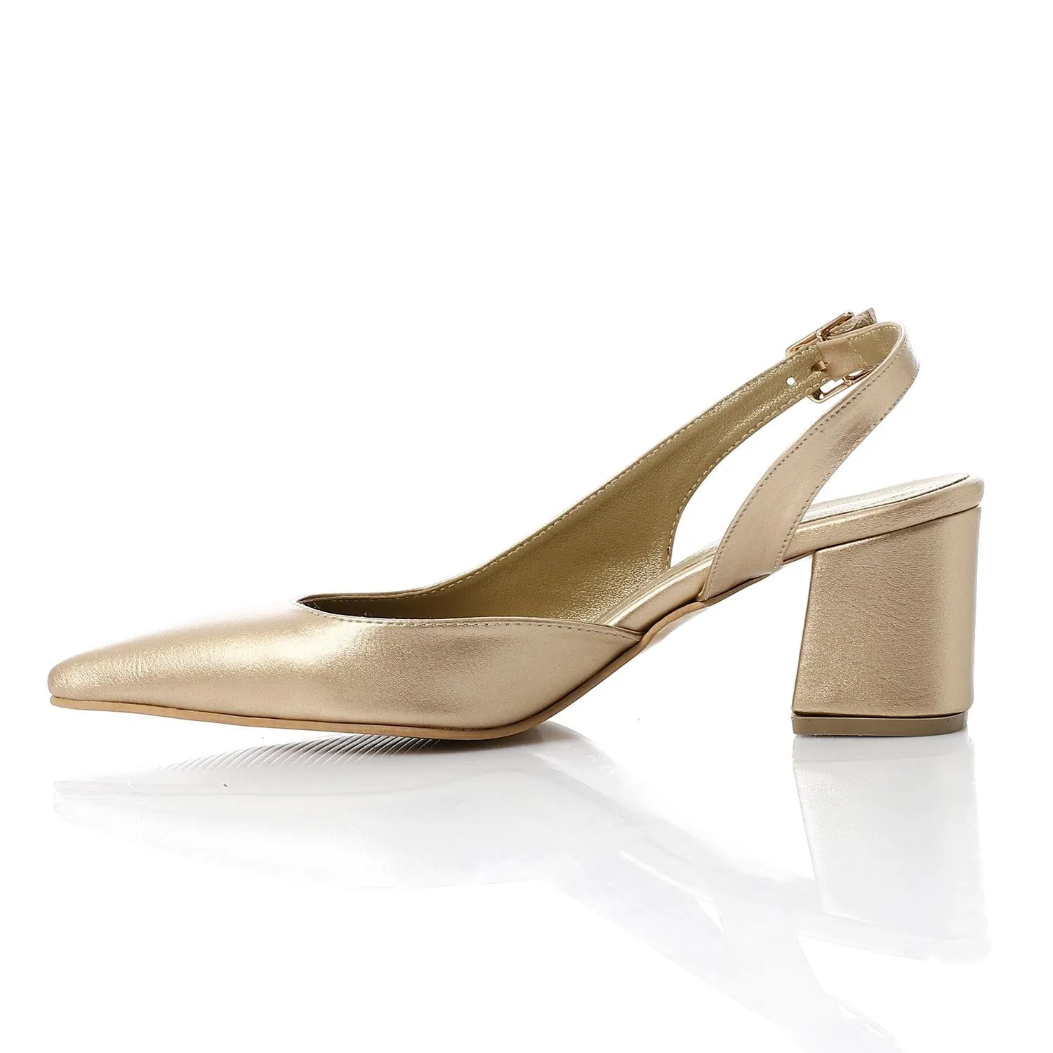 Pointed Toe Block Heels 3cm