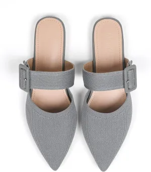 Pointed Toe Mules for Women Flats，Slip On Mules Backless，Wide Width Mules，Mule Slides Flats Sandals