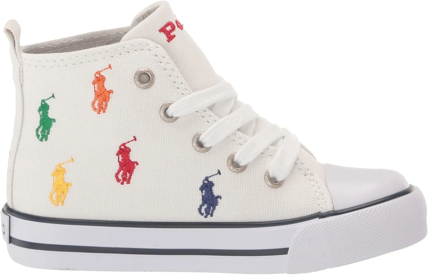 POLO RALPH LAUREN Women's Hamptyn Hi Ii White Mlt RPT Pp Sneaker
