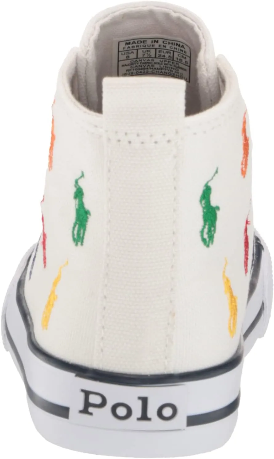 POLO RALPH LAUREN Women's Hamptyn Hi Ii White Mlt RPT Pp Sneaker