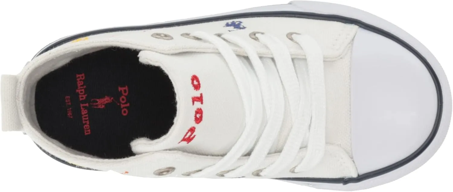 POLO RALPH LAUREN Women's Hamptyn Hi Ii White Mlt RPT Pp Sneaker