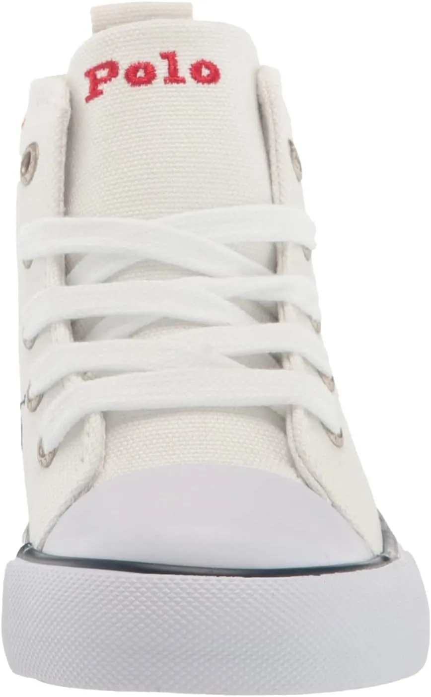 POLO RALPH LAUREN Women's Hamptyn Hi Ii White Mlt RPT Pp Sneaker