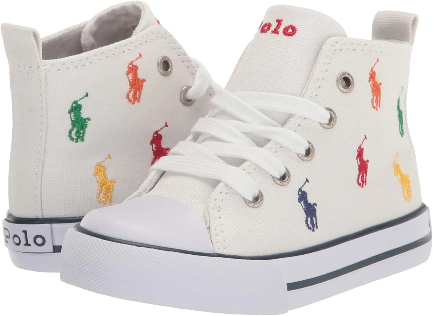 POLO RALPH LAUREN Women's Hamptyn Hi Ii White Mlt RPT Pp Sneaker