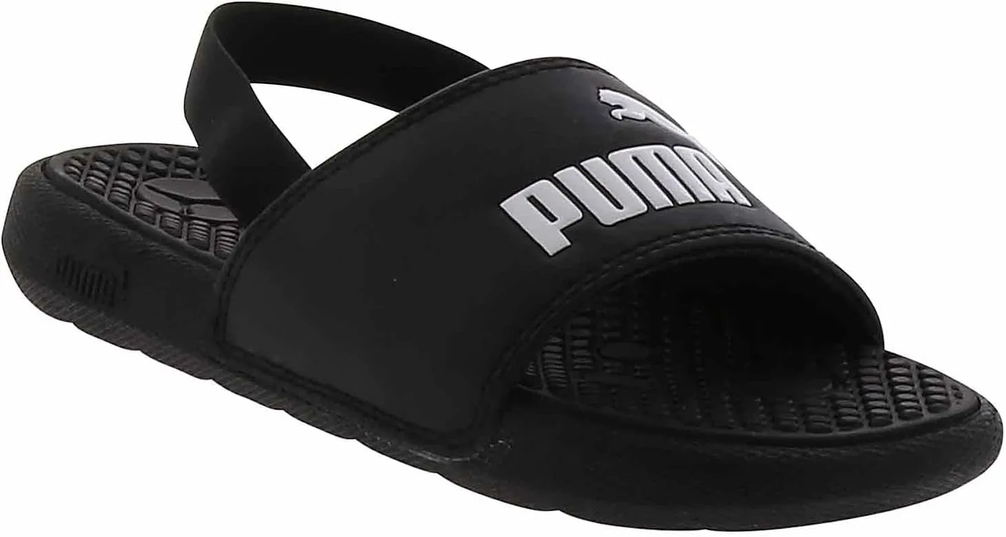 PUMA Cool Cat Backstrap INF Boys InfantToddler Sandal 5 M US Toddler BlackWhite