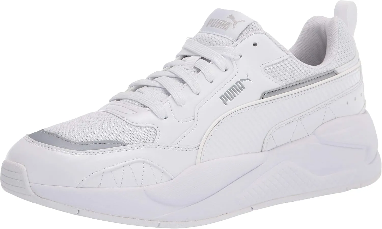 PUMA Men's X-Ray 2 Sneaker, Square White-White-Gray Violet, 7.5