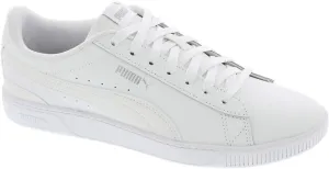 PUMA Vikky v3 Leather Womens Sneaker 7 BM US WhiteWhiteSilver