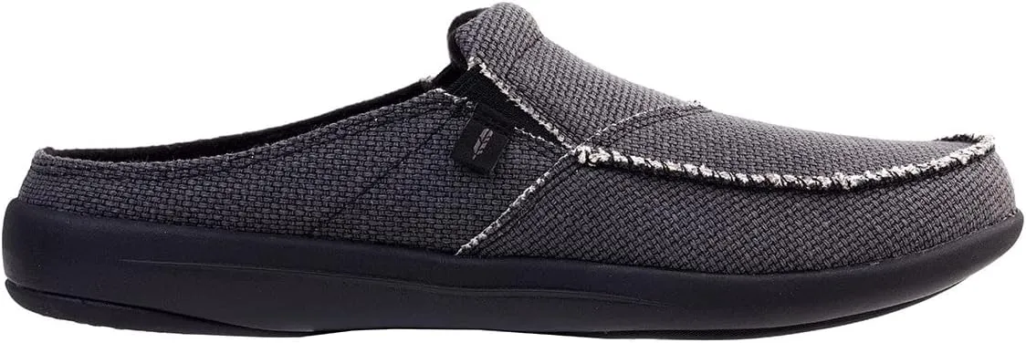 REVITALIGN Men's Siesta Canvas Mule, Black, 9