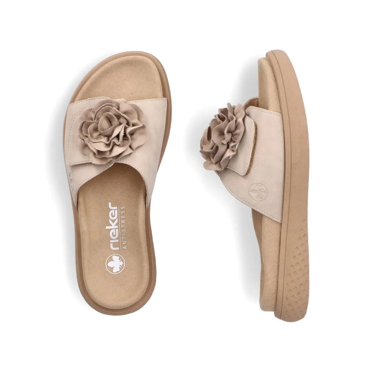 Rieker V1562-62 Morelia Slide Sandals in Ginger| Women's Summer Mule Sandals