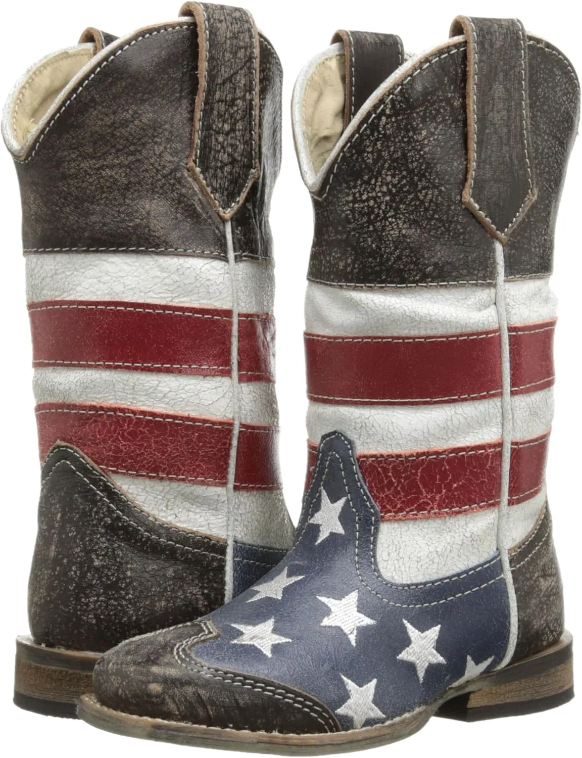 Roper Square Toe Americana Western Boot (Toddler/Little Kid)