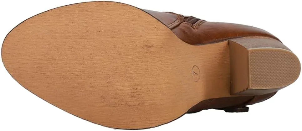 ROPER Womens Maybelle Round Toe Casual Boots Ankle Low Heel 1-2" - Brown