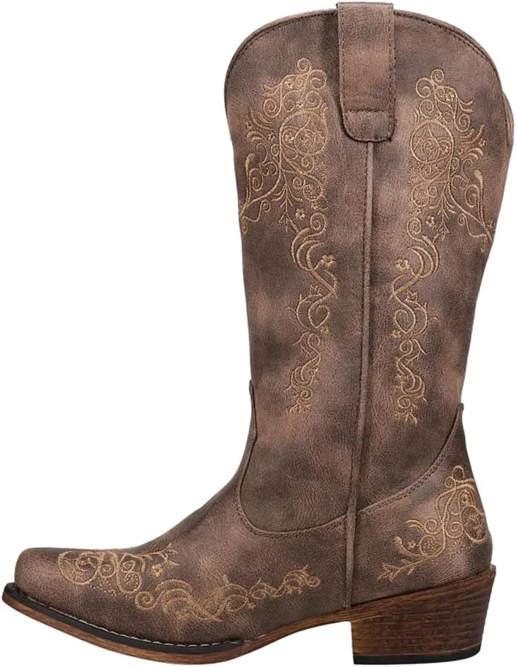 ROPER Women's Riley Scroll Embroidery Snip Toe Western Boot