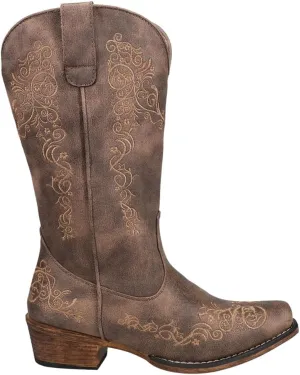 ROPER Women's Riley Scroll Embroidery Snip Toe Western Boot