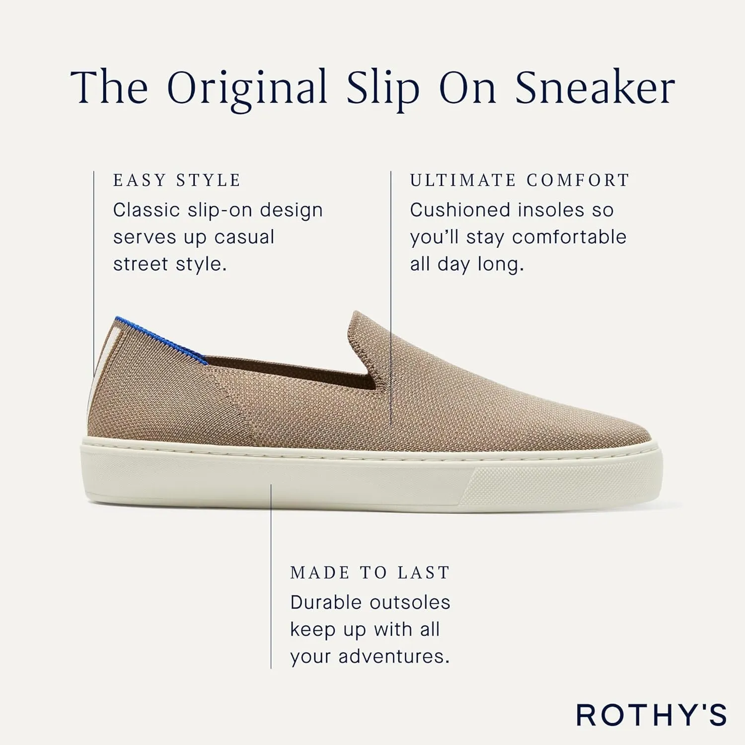 Rothy's The Original Slip On Sneaker, Women's Casual Fashion Shoes, Made from Recycled Plastic Bottles & Machine Washable