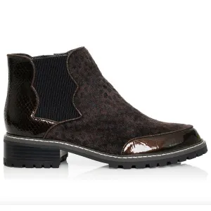 Ruby Shoo Ronni Appaloosa Brown Vegan Friendly Ankle Boots 09390