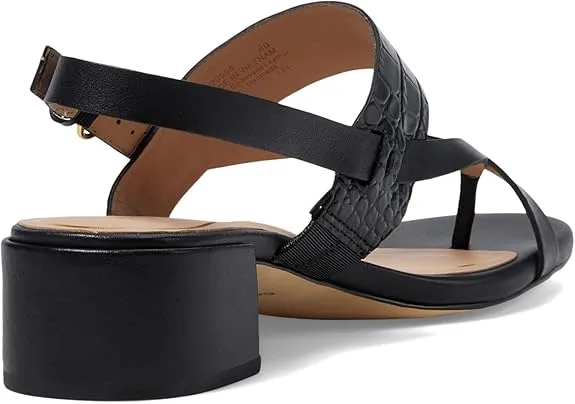 Sandal Anica Secure shipping Slingback Cole Open Toe Leather Heeled Block Limited-stock sale Haan Black Squared Lux