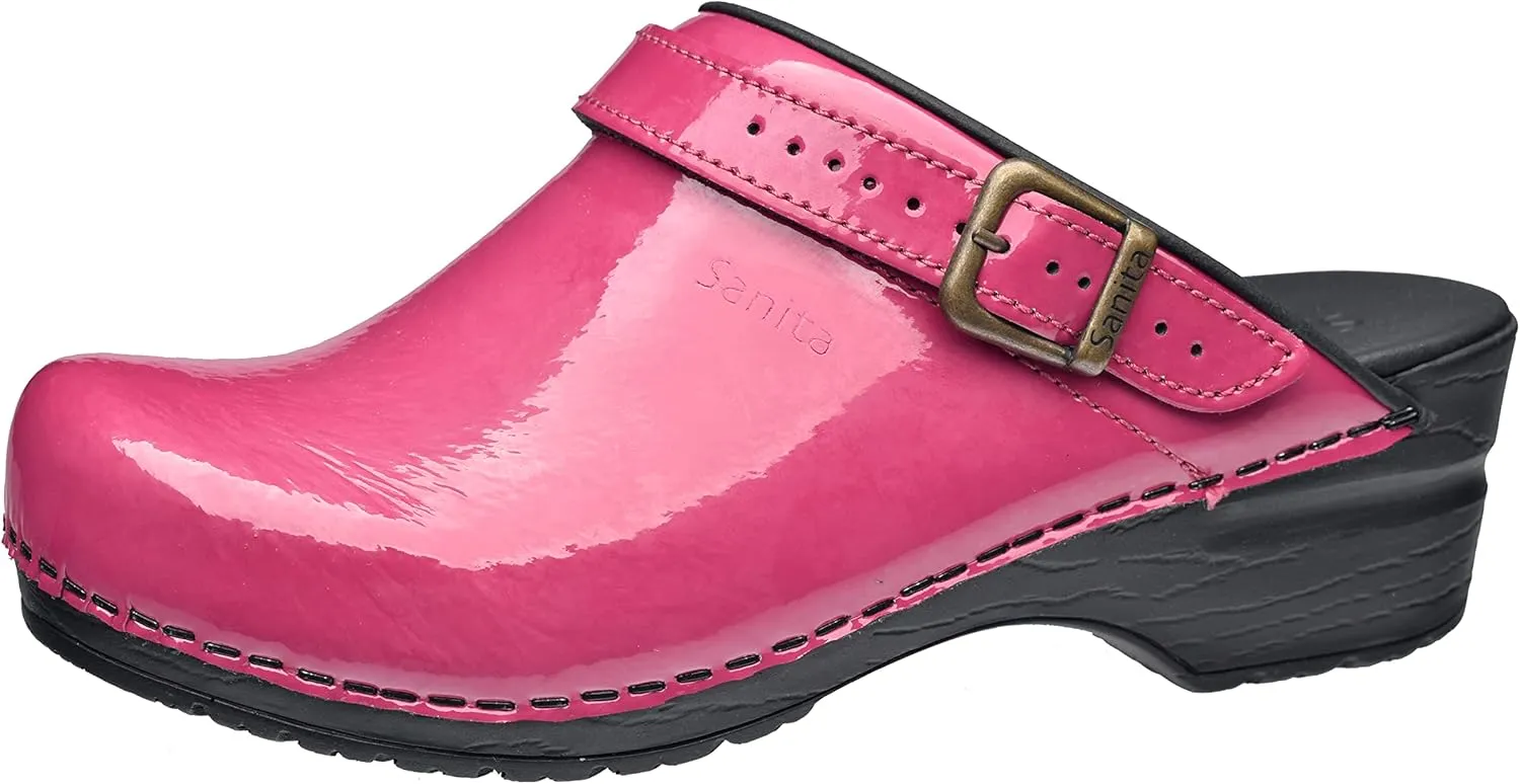 Sanita Women's Freya Open Clogs, Fuchsia Red, 5
