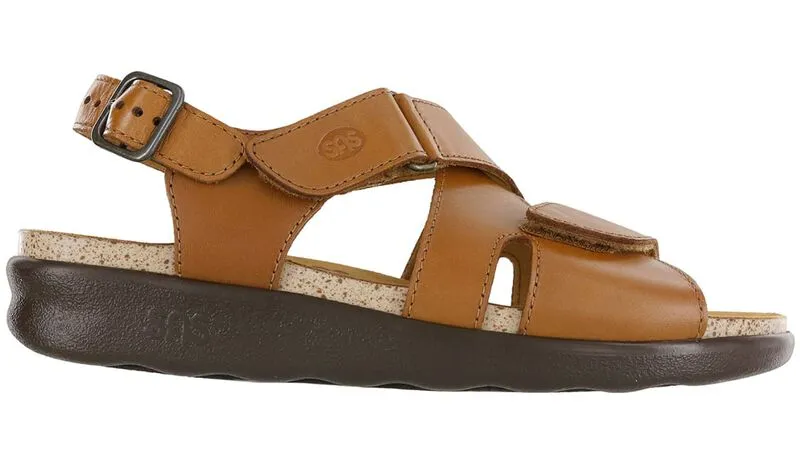 SAS Huggy Cross Strap Sandal - Caramel