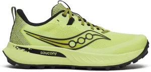 Saucony Men's Peregine 15 Sneaker, Sunny/Black, 9