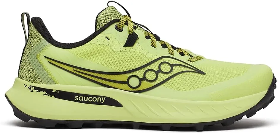 Saucony Men's Peregine 15 Sneaker, Sunny/Black, 9